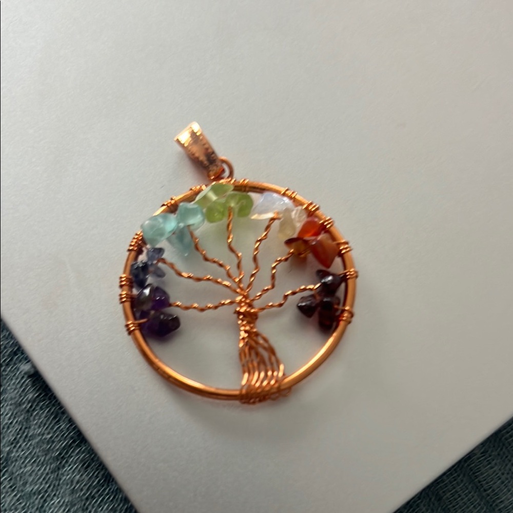 NWOT Multicolor Tree of Life Pendant